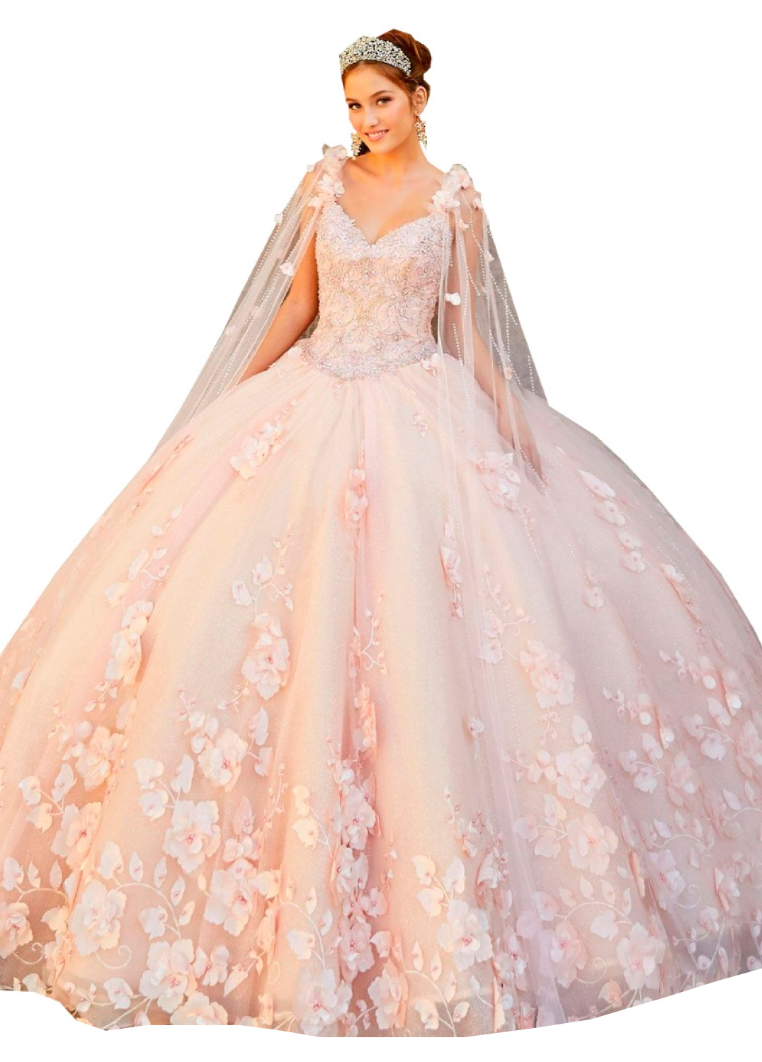 Vestido de Quinceañera Rosa PR-22021 NL - Iliana's Boutique