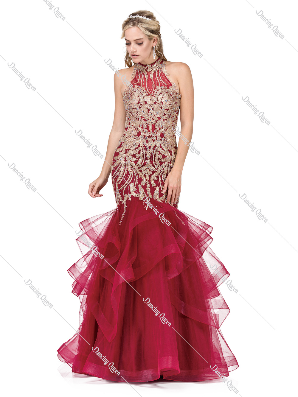 Vestido prom 2447 - dcq_BURGUNDY