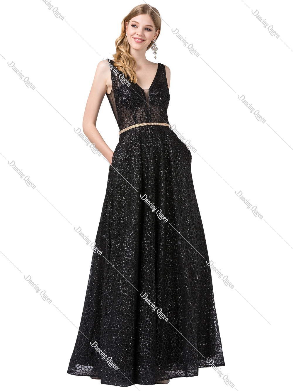 Vestido prom 2593 - dcq_BLACK