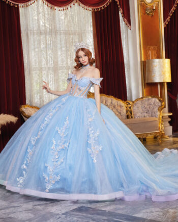 Vestido de Quince Años Ref. AG353 Azul